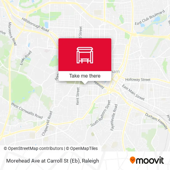 Mapa de Morehead Ave at Carroll St (Eb)