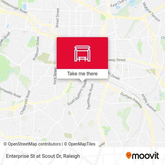 Enterprise St at Scout Dr map