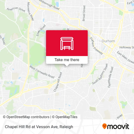 Chapel Hill Rd at Vesson Ave map