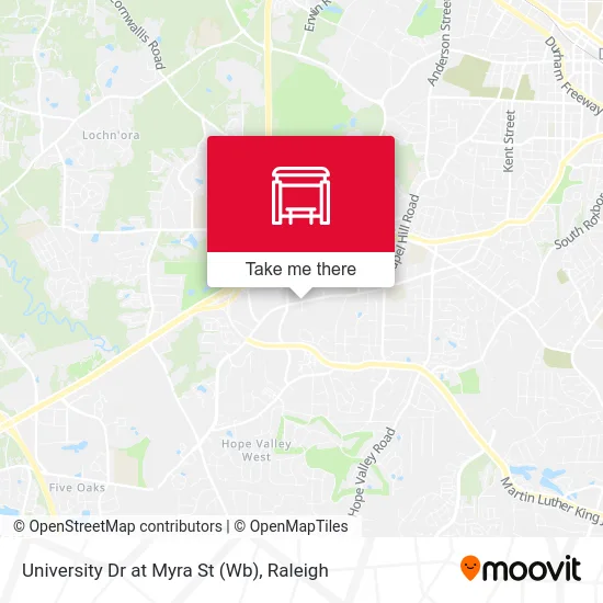 University Dr at Myra St (Wb) map