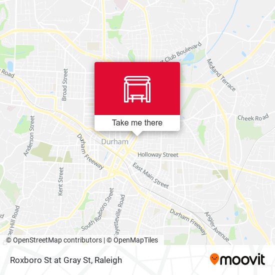 Roxboro St at Gray St map