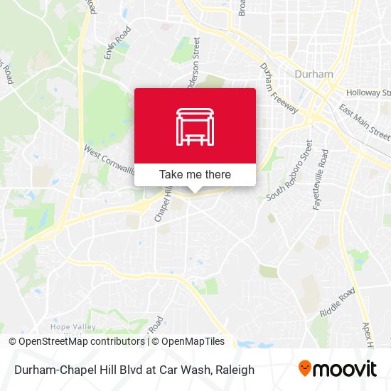 Durham-Chapel Hill Blvd at Car Wash map