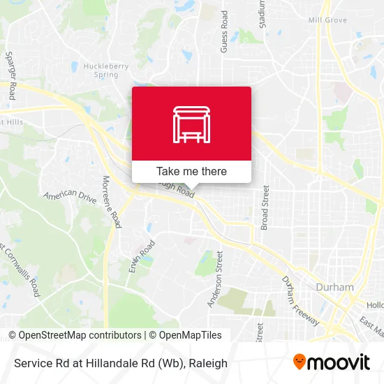 Service Rd at Hillandale Rd (Wb) map