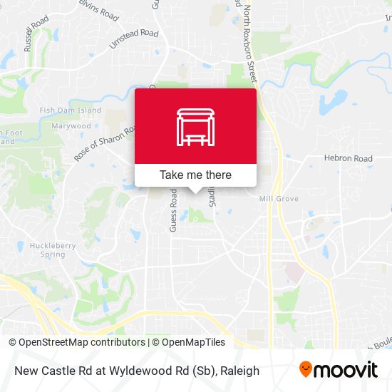 Mapa de New Castle Rd at Wyldewood Rd (Sb)