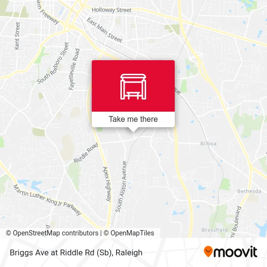 Briggs Ave at Riddle Rd (Sb) map