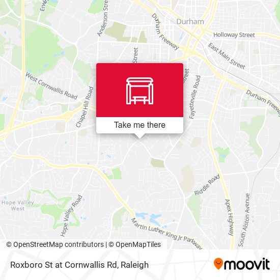 Roxboro St at Cornwallis Rd map