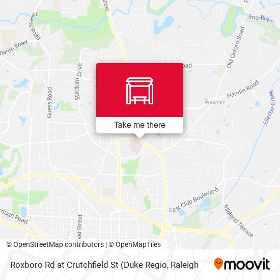 Roxboro Rd at Crutchfield St map