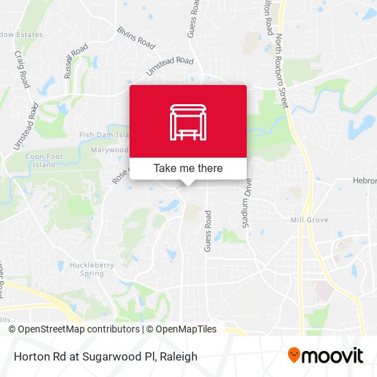 Horton Rd at Sugarwood Pl map