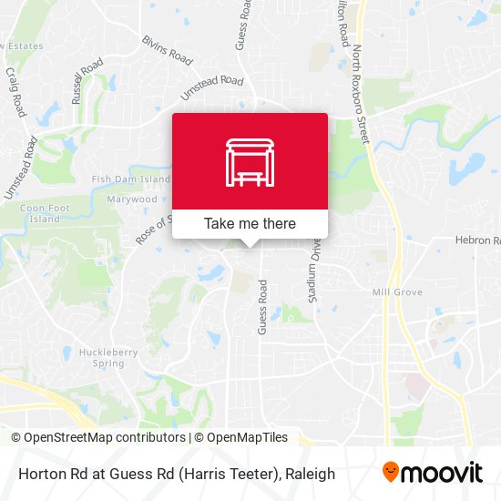 Horton Rd at Guess Rd (Harris Teeter) map