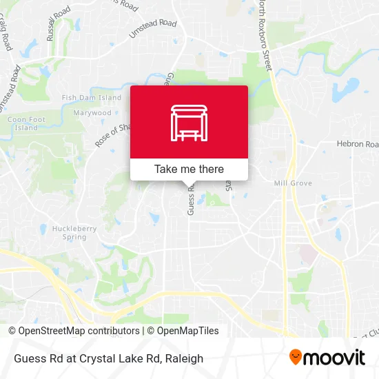 Guess Rd at Crystal Lake Rd map