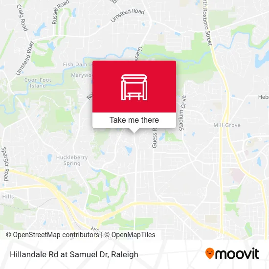 Hillandale Rd at Samuel Dr map