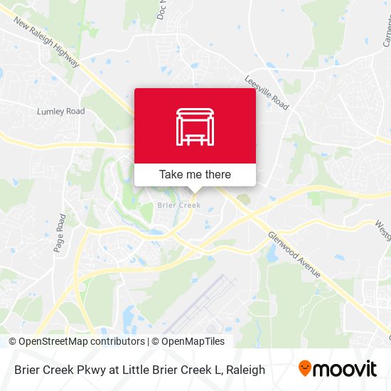 Brier Creek Pkwy at Little Brier Creek L map