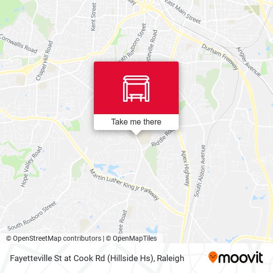Fayetteville St at Cook Rd (Hillside Hs) map