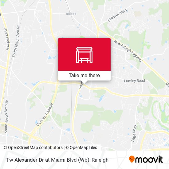 Tw Alexander Dr at Miami Blvd (Wb) map