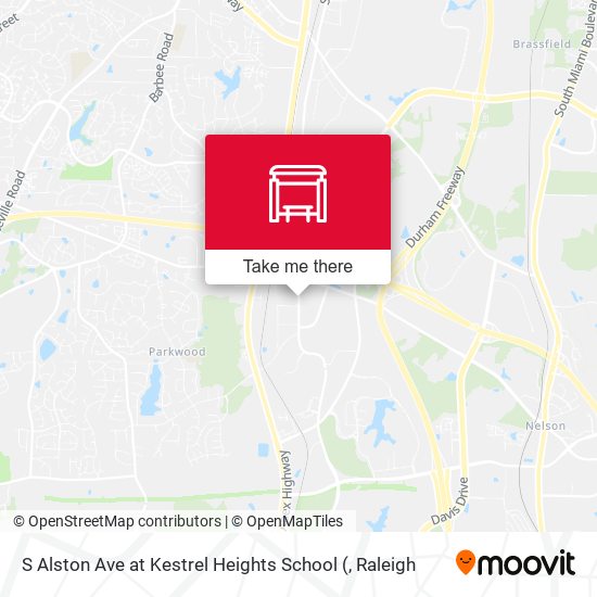S Alston Ave at Kestrel Heights School map