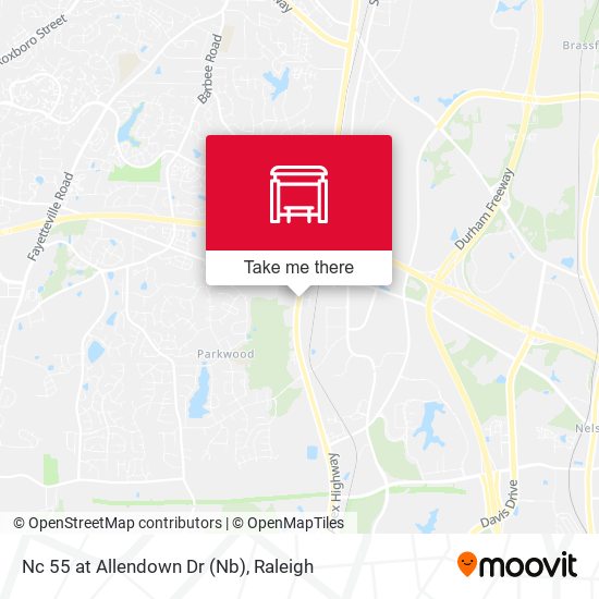 Nc 55 at Allendown Dr (Nb) map