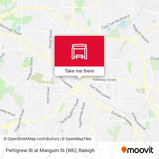 Pettigrew St at Mangum St (Wb) map