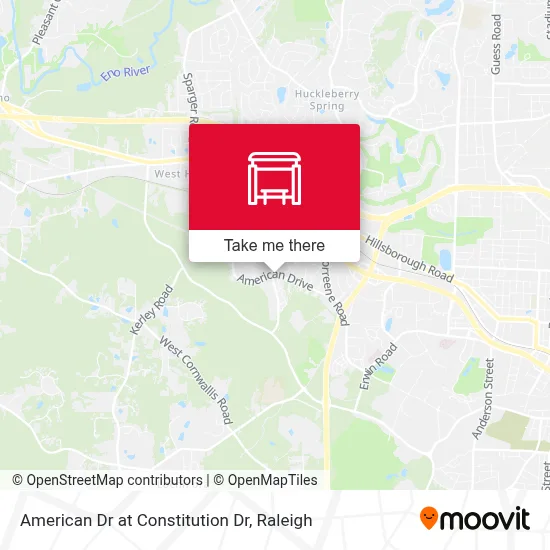 American Dr at Constitution Dr map