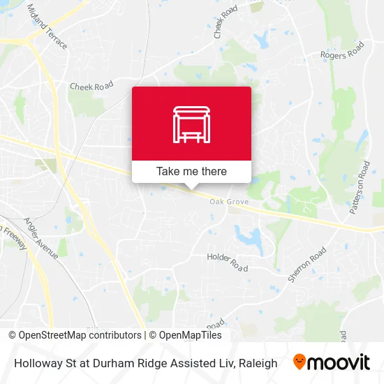 Holloway St at Durham Ridge Assisted Liv map