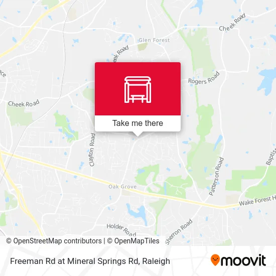 Freeman Rd at Mineral Springs Rd map
