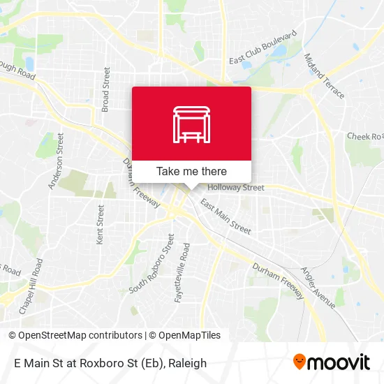 Mapa de E Main St at Roxboro St (Eb)