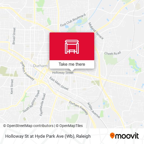Mapa de Holloway St at Hyde Park Ave (Wb)