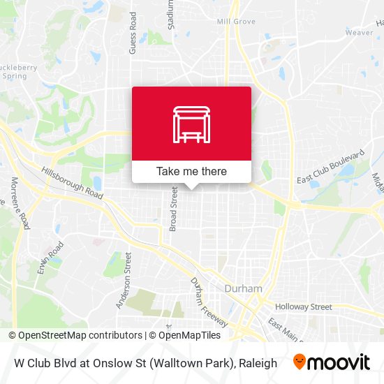 W Club Blvd at Onslow St (Walltown Park) map