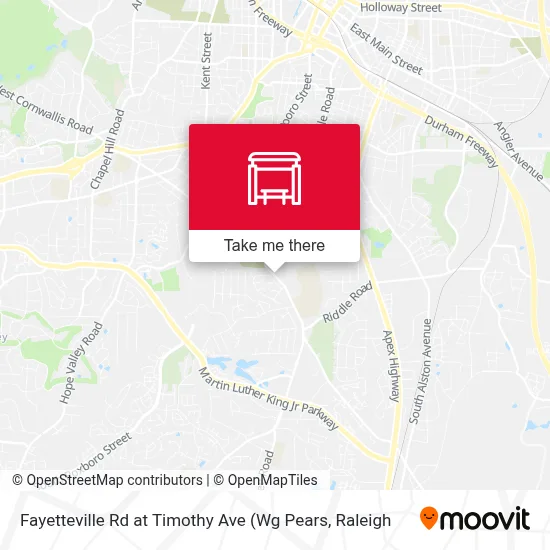 Fayetteville Rd at Timothy Ave map