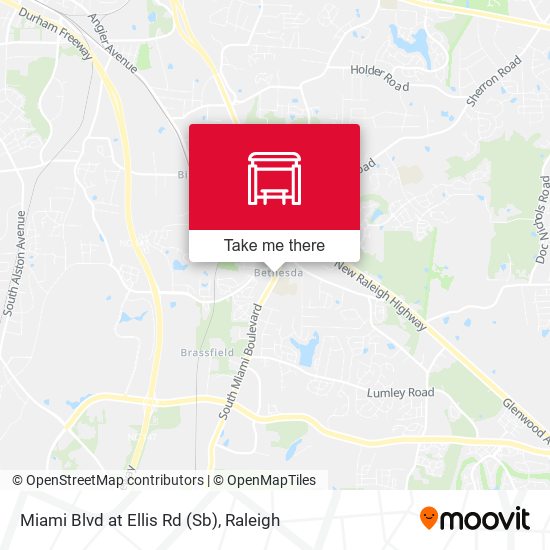 Miami Blvd at Ellis Rd (Sb) map