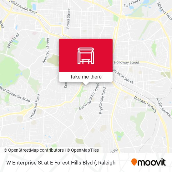 W Enterprise St at E Forest Hills Blvd map