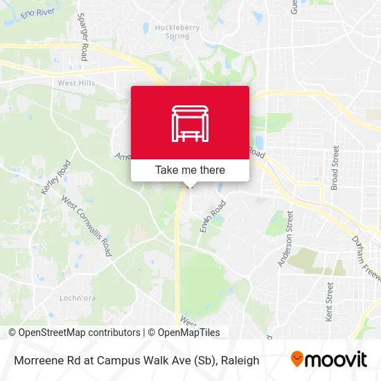 Morreene Rd at Campus Walk Ave (Sb) map