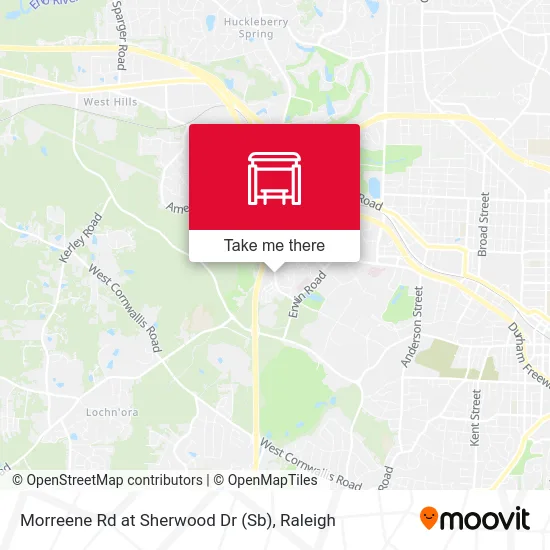 Morreene Rd at Sherwood Dr (Sb) map