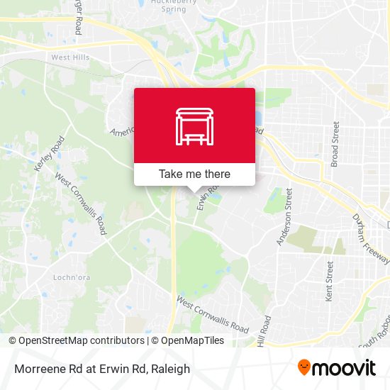 Morreene Rd at Erwin Rd map