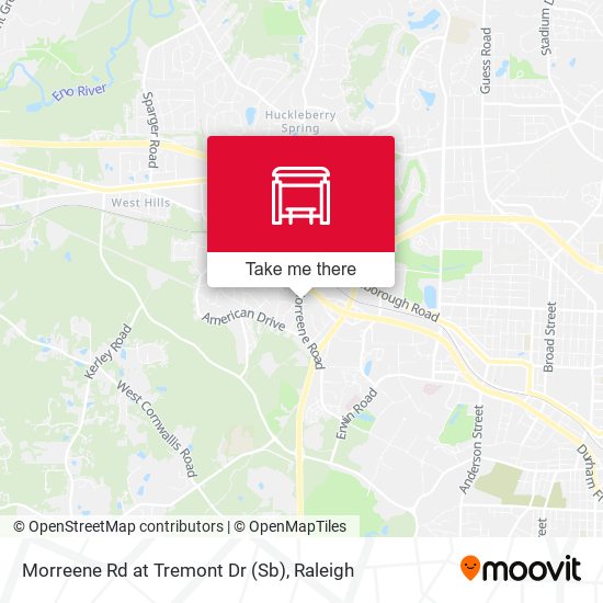 Mapa de Morreene Rd at Tremont Dr (Sb)