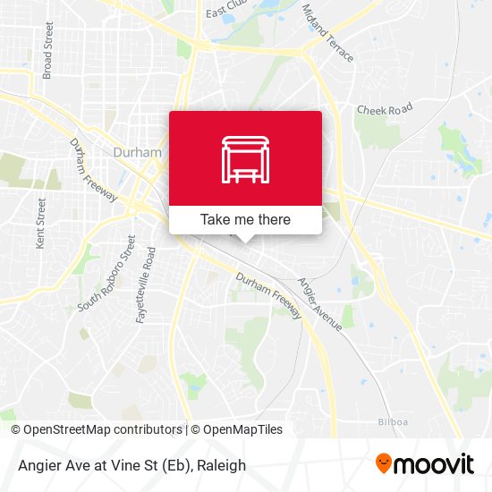 Angier Ave at Vine St (Eb) map