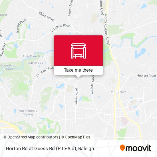 Horton Rd at Guess Rd (Rite-Aid) map