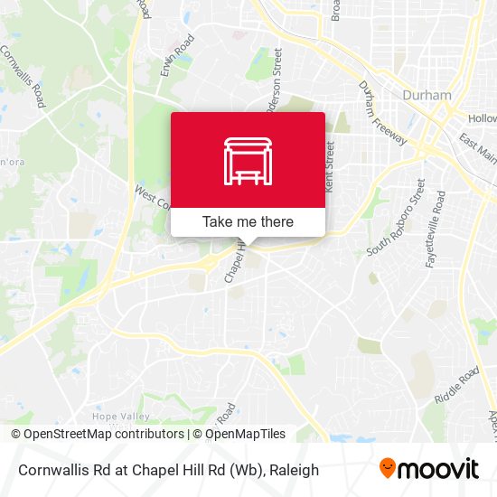 Cornwallis Rd at Chapel Hill Rd (Wb) map