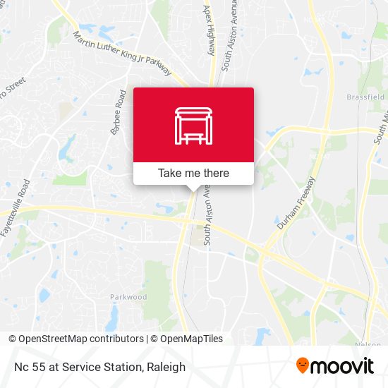 Nc 55 at Service Station map