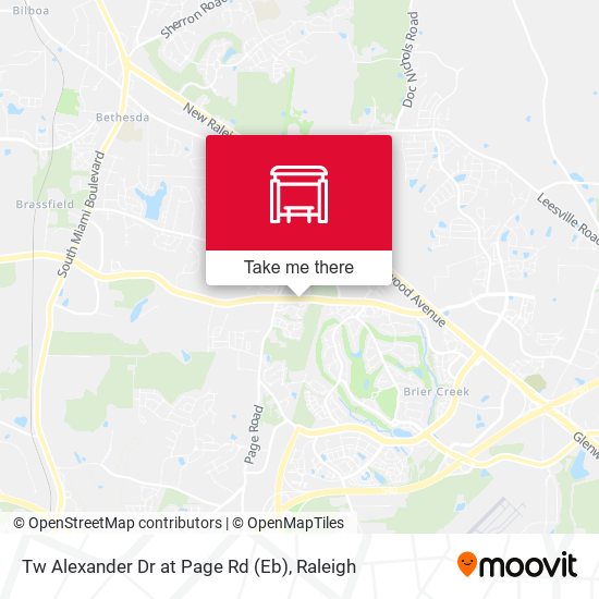 Tw Alexander Dr at Page Rd (Eb) map