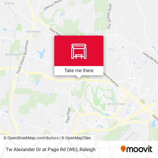 Tw Alexander Dr at Page Rd (Wb) map
