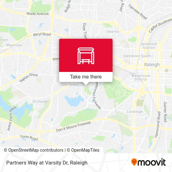 Mapa de Partners Way at Varsity Dr