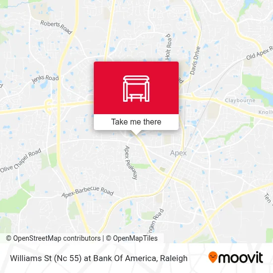 Williams St (Nc 55) at Bank Of America map