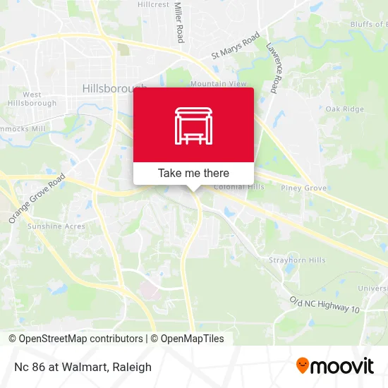 Nc 86 at Walmart map