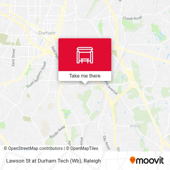 Lawson St at Durham Tech (Wb) map