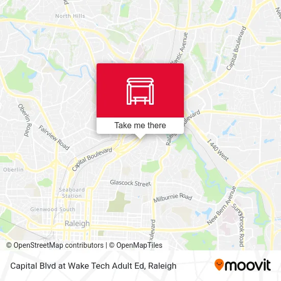 Mapa de Capital Blvd at Wake Tech Adult Ed