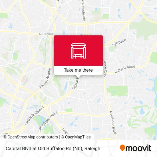 Capital Blvd at Old Buffaloe Rd (Nb) map
