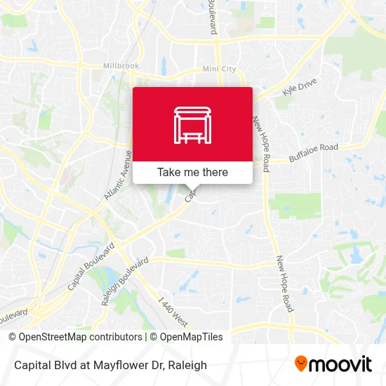 Capital Blvd at Mayflower Dr map