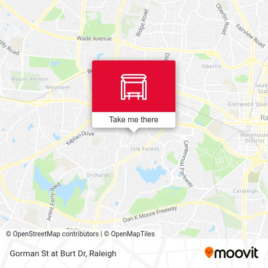 Gorman St at Burt Dr map