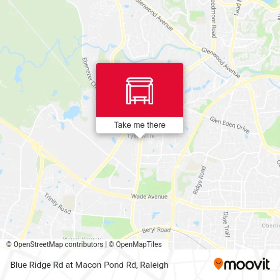 Blue Ridge Rd at Macon Pond Rd map