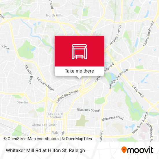 Mapa de Whitaker Mill Rd at Hilton St